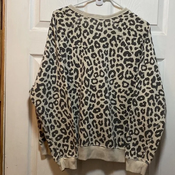 Grayson Threads Crew Neck Leopard Print Sweatshirt - Picture 3 of 3